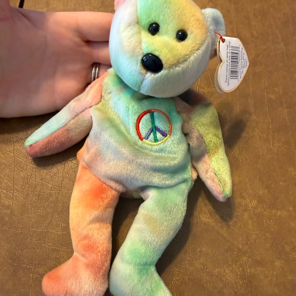 NWT Ty Beanie Baby “Peace” Bear